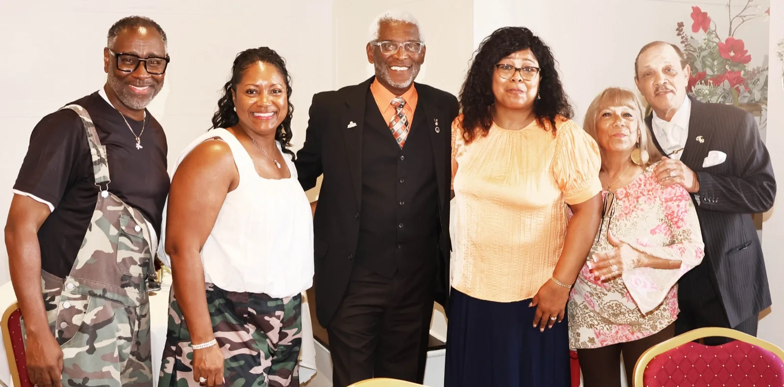 Guests posing together at Sunday brunch at The Venue Clermont